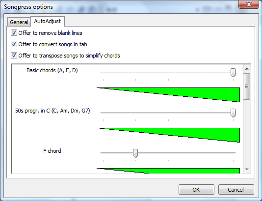 Setting up player's ability to simplify chords